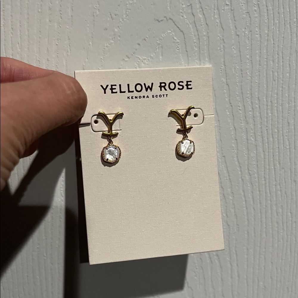 Yellow Rose by Kendra Scott x Yellowstone Dutton Drop Earrings - FIRM ON PRICE
